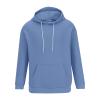 Hipster Fall Hoodie for Men Loose Fit Big and Tall Drawstring Pullover Casual Kangaroo Pocket Solid Sweatshirts Blue view 3