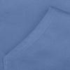 Hipster Fall Hoodie for Men Loose Fit Big and Tall Drawstring Pullover Casual Kangaroo Pocket Solid Sweatshirts Blue view 4