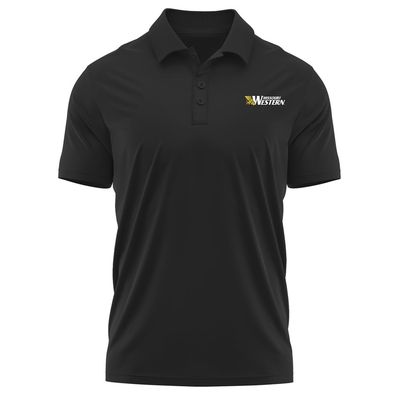 Campus Lab Missouri Western State University Adult Men's Polo Left Chest Logo, Black, Medium