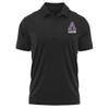 Campus Lab Albion College Adult Men's Polo Left Chest Logo, Black, Medium view 1