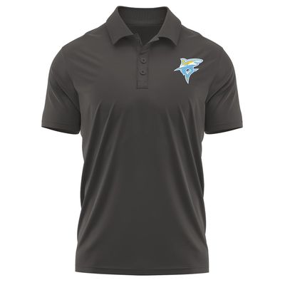 Campus Lab Long Island University Adult Men's Polo Left Chest Logo, Charcoal, Large