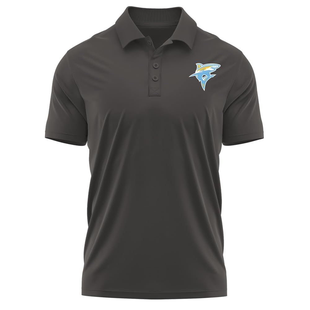 Campus Lab Long Island University Adult Men's Polo Left Chest Logo, Charcoal, Large