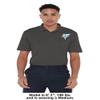 Campus Lab Long Island University Adult Men's Polo Left Chest Logo, Charcoal, Large view 3