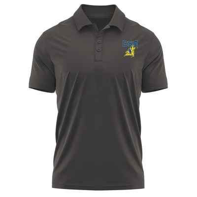 Campus Lab College of Southern Nevada Adult Men's Polo Left Chest Logo, Charcoal, Large