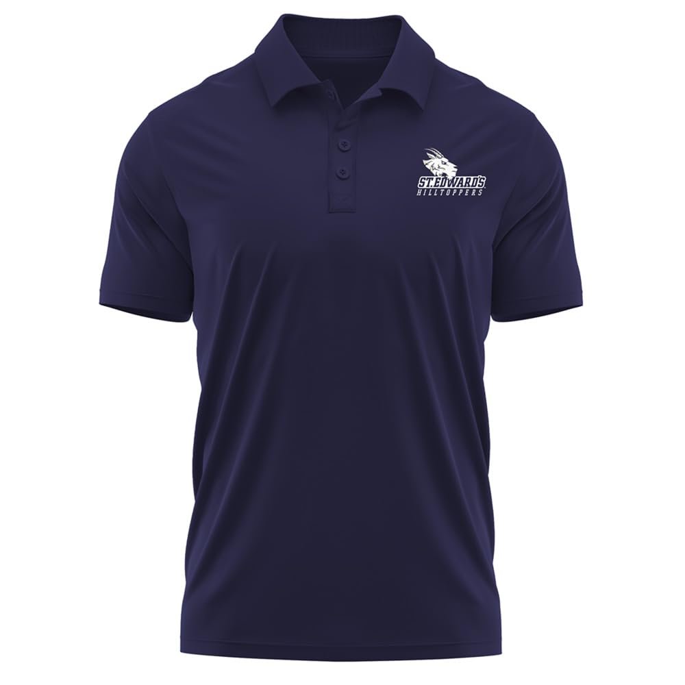 Campus Lab St. Edward's University Adult Men's Polo Left Chest Logo, Navy, Small