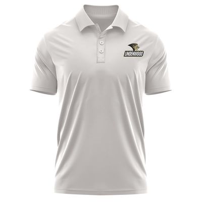 Campus Lab Lindenwood University Adult Men's Polo Left Chest Logo, Athletic Heather, Medium