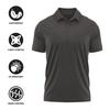 Campus Lab Bryant University Adult Men's Polo Left Chest Logo, Charcoal, Medium view 4
