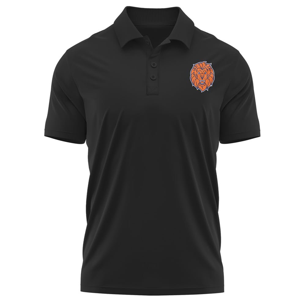 Campus Lab Lincoln University (Pa) Adult Men's Polo Left Chest Logo, Black, Large