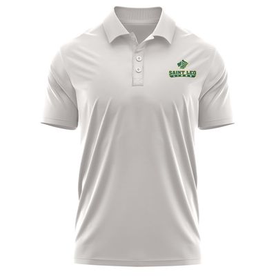 Campus Lab Saint Leo University Adult Men's Polo Left Chest Logo, Athletic Heather, X-Large