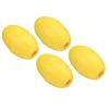 PATIKIL 3.94" x 2.36" Rope Float Buoy, 4 Pcs 190g Deep Water Floats Rope Float Buoy Great for Trail Markers Dock Floats Kayak Boats Swimming Pool, Yellow view 1