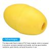 PATIKIL 3.94" x 2.36" Rope Float Buoy, 4 Pcs 190g Deep Water Floats Rope Float Buoy Great for Trail Markers Dock Floats Kayak Boats Swimming Pool, Yellow view 4