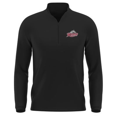 Campus Lab Rider University Adult Men's Active Sport 1/4 Zip Pullover Left Chest Logo, Black, XX-Large