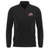 Campus Lab Rider University Adult Men's Active Sport 1/4 Zip Pullover Left Chest Logo, Black, XX-Large view 1