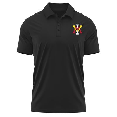 Campus Lab Virginia Military Institute Adult Men's Polo Left Chest Logo, Black, Large