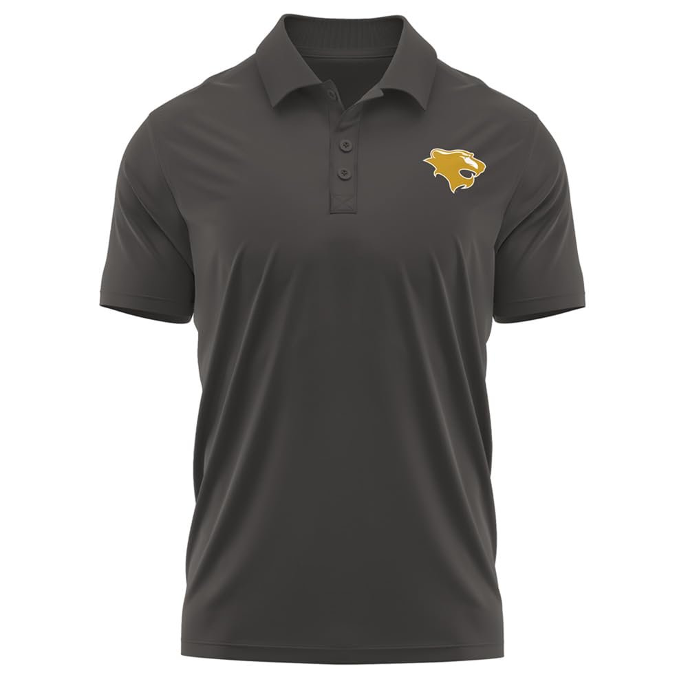 Campus Lab Georgian Court University Adult Men's Polo Left Chest Logo, Charcoal, XX-Large
