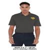 Campus Lab Georgian Court University Adult Men's Polo Left Chest Logo, Charcoal, XX-Large view 3