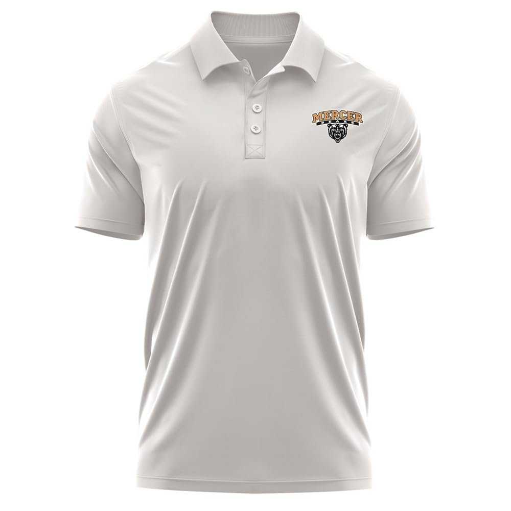 Campus Lab Mercer University Adult Men's Polo Left Chest Logo, Athletic Heather, X-Large