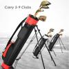 6 Inch Stand Pencil Bag, Pitch and Putt Carry Bag, Golf Club Sunday Bag with 2 Carry Pockets, Adjustable Sling Strap, for up to 9 Clubs (Size : Pink) view 4