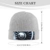 BTCOWZRV Knit Slouchy Beanie Hats for Men Women Jet Engine Warm Cozy Knitted Cuffed Cap Winter Thick Ski Cap Gray view 2