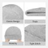 BTCOWZRV Knit Slouchy Beanie Hats for Men Women Jet Engine Warm Cozy Knitted Cuffed Cap Winter Thick Ski Cap Gray view 3