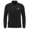 Campus Lab Stony Brook University Adult Men's Active Sport 1/4 Zip Pullover Left Chest Logo, Black, Large view 1