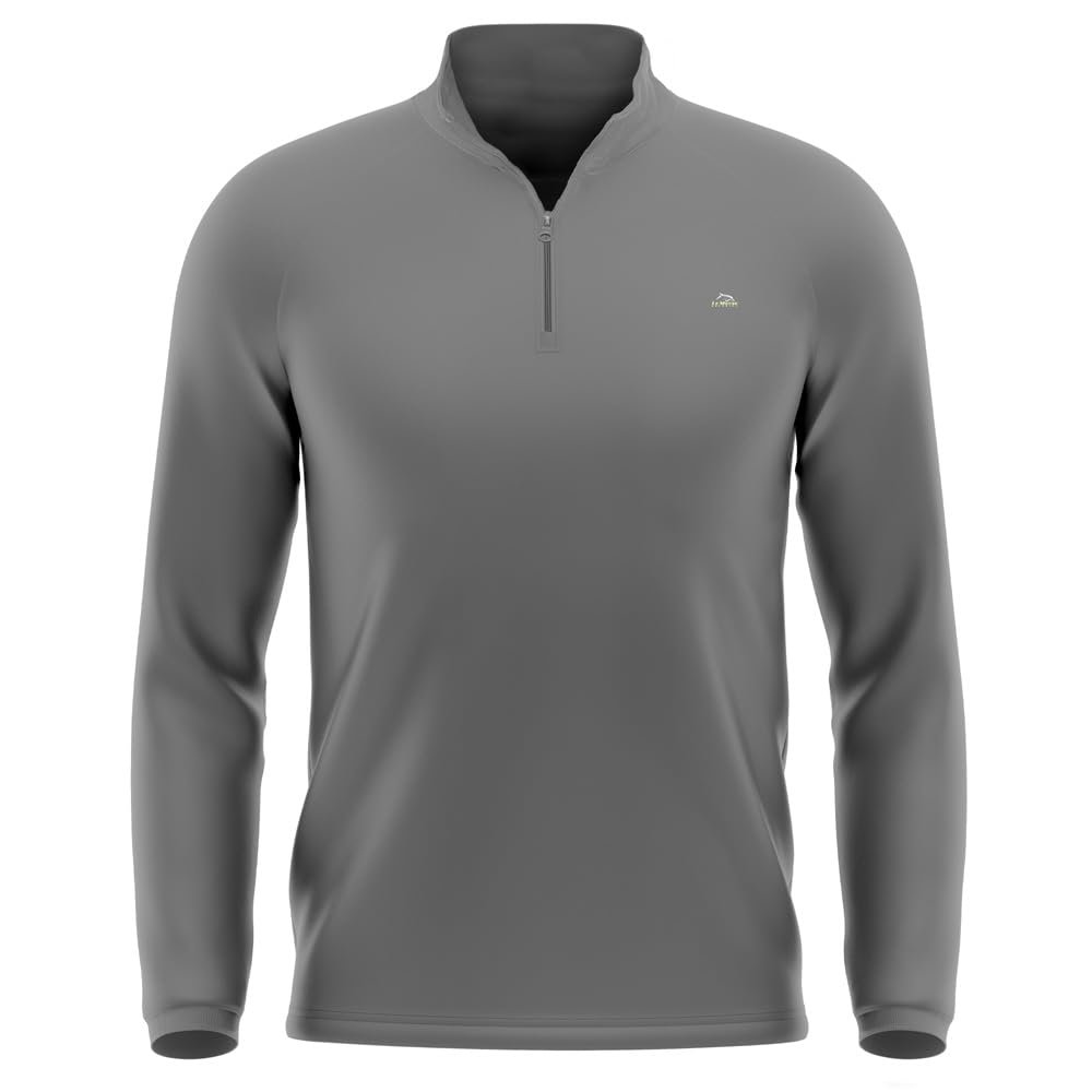 Campus Lab Le Moyne College Adult Men's Active Sport 1/4 Zip Pullover Left Chest Logo, Charcoal, Small