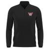 Campus Lab Western Colorado University Adult Men's Active Sport 1/4 Zip Pullover Left Chest Logo, Black, XX-Large view 1