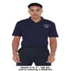 Campus Lab Lincoln University_Mo Adult Men's Polo Left Chest Logo, Navy, X-Large view 3