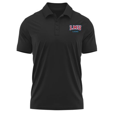 Campus Lab Loyola Marymount University Adult Men's Polo Left Chest Logo, Black, Large