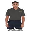 Campus Lab Webster University Adult Men's Polo Left Chest Logo, Charcoal, Large view 3