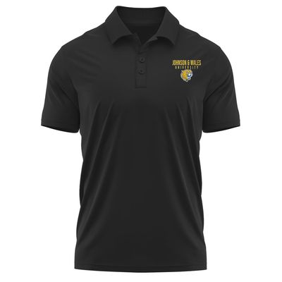 Campus Lab Johnson and Wales University Adult Men's Polo Left Chest Logo, Black, Large