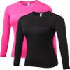 Women's Sun Protection Compression Shirts UPF 50+ Long Sleeve Workout T-Shirts Rash Guard Athletic Tops view 1