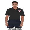 Campus Lab Youngstown State University Men's Polo Left Chest Logo, Black, M view 3