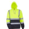 Ctreela Hi Vis Hoodies for Men Women Construction Work Safety Sweatshirts Unisex High Visibility Security Jacket with Pocket Green