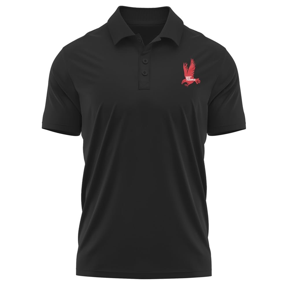 Campus Lab Laguardia Community College Adult Men's Polo Left Chest Logo, Black, Large