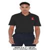 Campus Lab Laguardia Community College Adult Men's Polo Left Chest Logo, Black, Large view 3