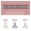 MOOWI Shoulder Strap Bag Strap Replaceable Colorful Jacquard Pattern Replaceable Crossbody Bag Shoulder Strap Crossbody Handbag Replacement Strap (Color : E177-A2, Size : Light Gold Buckle) view 4
