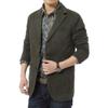JEShifangjiusu Men'S Casual Three-Button Coat Lined Cotton Twill Suit Blazer Jacket Notch Lapel Vintage Jacket Sport Coat (4X-Large,Army Green) view 1
