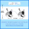 FYMP 10.625 x 15 Trophy Sports 4 Blades Stainless Steel Outboard Propeller fit Mercury Engines 40-60HP(Interchangable Style for Yamaha/Tohatsu Engines),Ref.No.48-878618A46,13 Spline Tooth,RH view 4