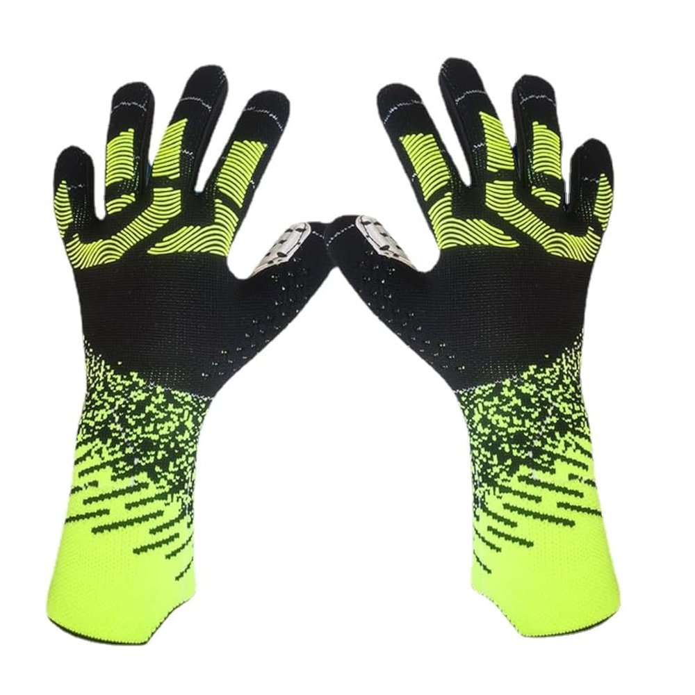 PLbSe Soccer Goalkeeper Gloves Goalie Training Gloves Strong Grip Anti-Slip and Breathable for Adults and Children (Ocean Green,10)