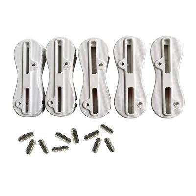 5 Boxes/Set Fusion Fin Box 1 Center + 4 Side Surfboard Fins Surf Fin Plugs 0 + 5 Degree for FCS 2 Surfing Fin Plug (White)