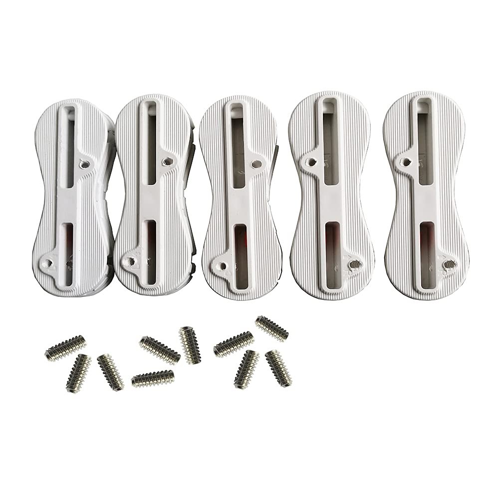 5 Boxes/Set Fusion Fin Box 1 Center + 4 Side Surfboard Fins Surf Fin Plugs 0 + 5 Degree for FCS 2 Surfing Fin Plug (White)