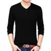SWJGLITTR Men's Knitted Casual Pullover Men Long Sleeve V Neck Ribbed Sweaters Male Slim Fit Soft Basic Autumn Sweaters (3X-Large,Black) view 1