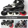 UZIAH 8 Pack Inline Replacement Wheels 72Mm 76Mm 80Mm Inline Wheels Hardness 90A for Outdoor Inline Hockey Replacement Wheels,Red,80mm view 2
