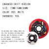 UZIAH 8 Pack Inline Replacement Wheels 72Mm 76Mm 80Mm Inline Wheels Hardness 90A for Outdoor Inline Hockey Replacement Wheels,Red,80mm view 3