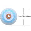 85A Led Light Up Inline Skate Wheels 72Mm 76Mm 80Mm Led Flashing Replacement Inline Skate Wheels with Bearings (Pack of 8),Blue,80mm view 3