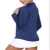 MoFiz Women's Golf Polo Shirt Long Sleeve Collared 1/4 Zip Stretch Soft Athletic Tops for Tennis Hiking & Outdoor Sports Navy Blue 2XL view 3