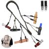Ideagle Duck Call Lanyard, Duck Hunting Accessories with 11 Adjustable Loops, Holds 11 Duck Calls,Comfort Neck Call Lanyard for Hunting Predator Ducks-with 2 Keychains