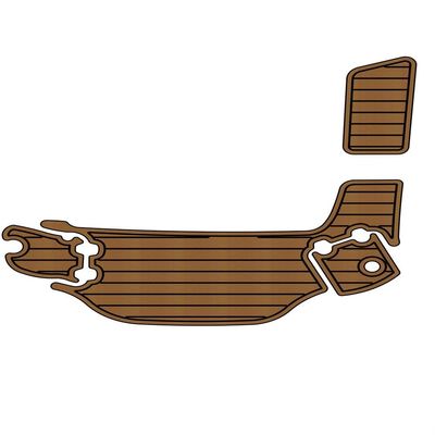 Algasan Boat EVA Faux Teak Decking Floor Compatible with 2008 Tahoe Q7i Swim Platform Step Mat Boat EVA Foam Faux Teak Deck Flooring Pad