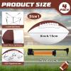 Hiboom Autograph Football with Stand, 4 Pcs, White, Brown, Size 1 view 2